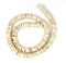 White Coconut Shell Beads, 8x4mm, Heishi